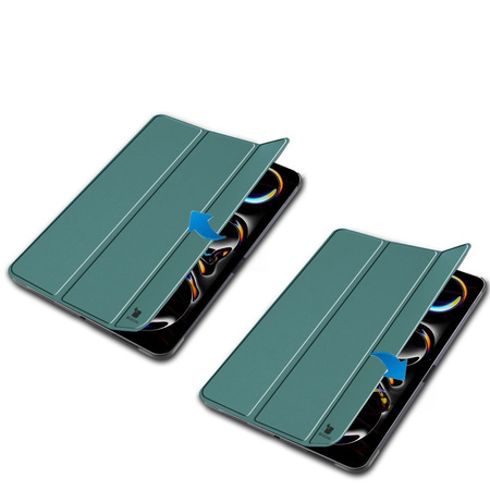Etui Bizon Case Tab Croc do iPad Pro 13" 2025 / 2024, ciemnozielone