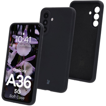 Silikonowe etui Bizon Soft Case do Galaxy A36 5G, czarne