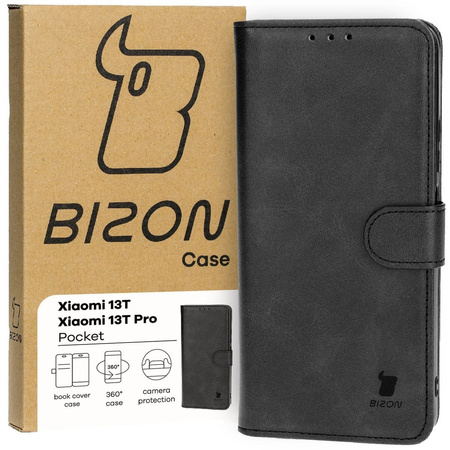 Etui z klapką Bizon Case Pocket do Xiaomi 13T Pro / 13T, czarne