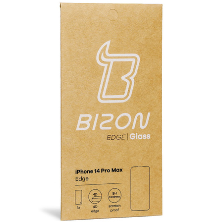 Szkło hartowane Bizon Glass Edge do iPhone 14 Pro Max, czarne