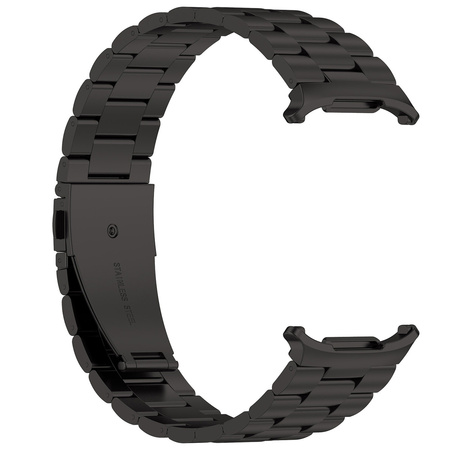 Pasek ze stali nierdzewnej Bizon Strap Watch Aura do Galaxy Watch Ultra 2 / 1, czarny