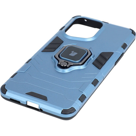 Etui Bizon Case Armor Ring do Oppo Find X5 Pro, niebieskie