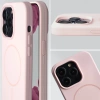 Silikonowe etui z pierścieniem magnetycznym Bizon Soft Case Magnetic do iPhone 14 Pro, jasnoróżowe