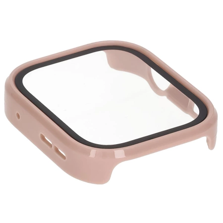 Etui ze szkłem do zegarka Bizon Case+Glass Watch do Huawei Watch Fit 4 Pro, różowe