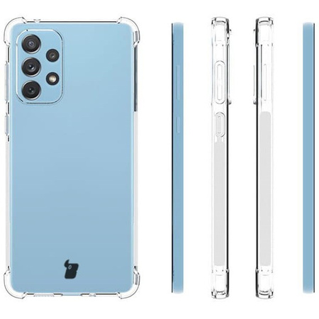 Etui + 2x szkło + obiektyw Bizon Case Clear Pack do Galaxy A73 5G, przezroczyste