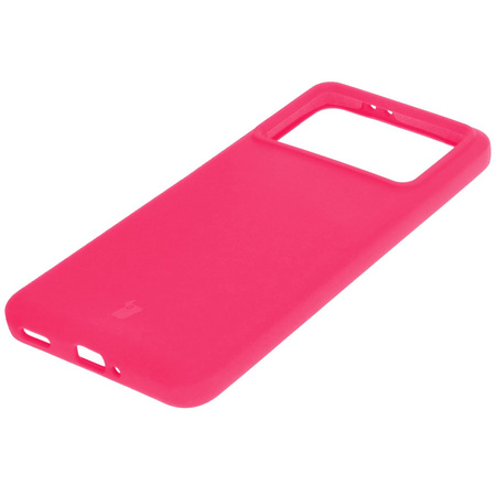 Silikonowe etui Bizon Soft Case do Xiaomi Poco F6 Pro, neonowo-różowe