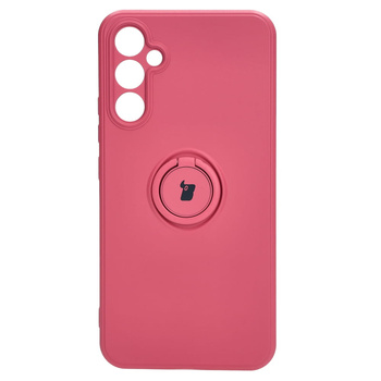 Etui Bizon Case Silicone Ring Sq do Galaxy A34 5G, brudny róż