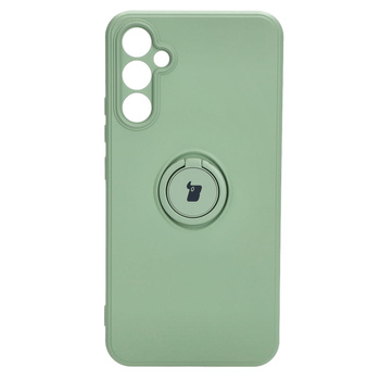 Etui Bizon Case Silicone Ring Sq do Galaxy A34 5G, jasnozielone