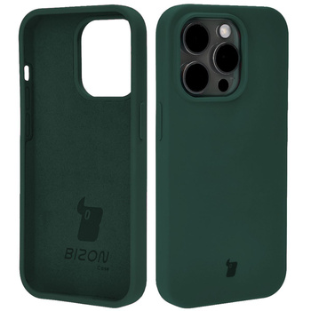Etui silikonowe do iPhone 14 Pro Bizon Soft Case, ciemnozielone