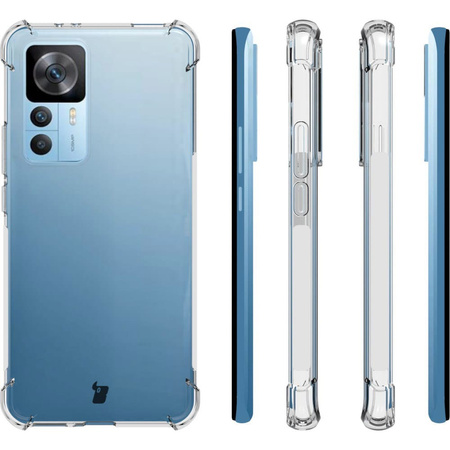 Etui + 2x szkło + obiektyw Bizon Case Clear Pack do Xiaomi 12T, przezroczyste