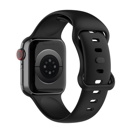 Pasek Bizon Strap Watch Silicone S do Apple Watch 44/45/46/49 mm, czarny