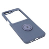 Etui Bizon Case Silicone Ring Sq do Galaxy Z Flip5, szare
