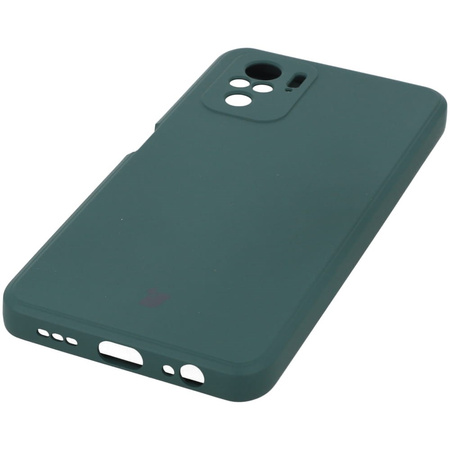 Etui Bizon Case Silicone Sq do Xiaomi Poco M5S / Redmi Note 10/10S, ciemnozielone