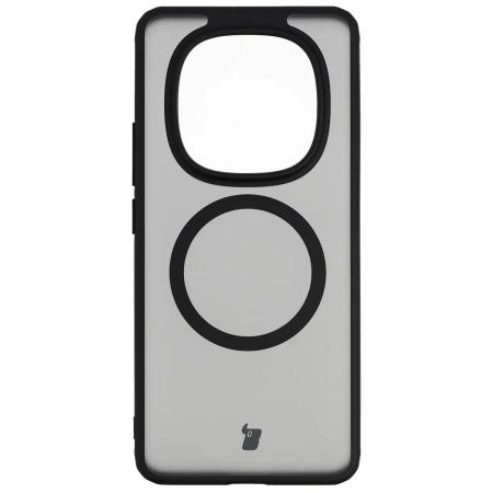 Etui z pierścieniem magnetycznym Bizon Case MatteO do Xiaomi Redmi Note 15 / POCO M8 5G, przydymione-czarne