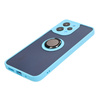 Etui z uchwytem na palec Bizon Case Hybrid Ring do Xiaomi Redmi 12, przydymione z jasnoniebieską ramką