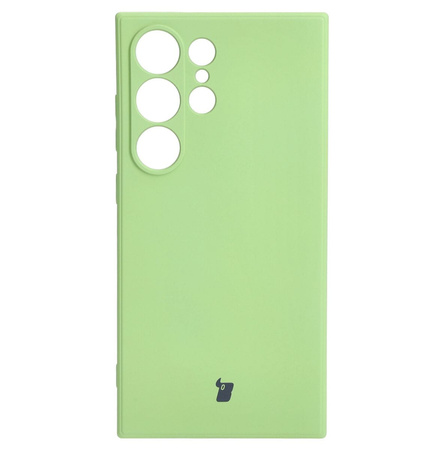 Etui Bizon Case Silicone Sq do Galaxy S24 Ultra, jasnozielone