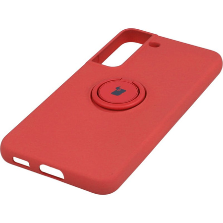 Etui Bizon Case Silicone Ring do Galaxy S22, ciemny róż