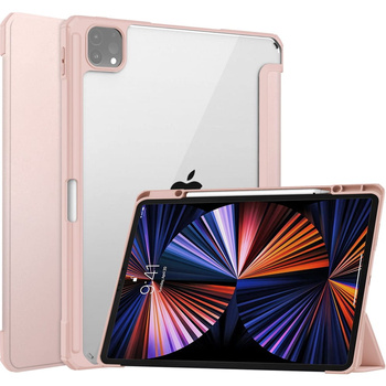 Etui Bizon Case Tab Clear Matt do iPad Pro 12.9 2022/2021/2018, różowozłote