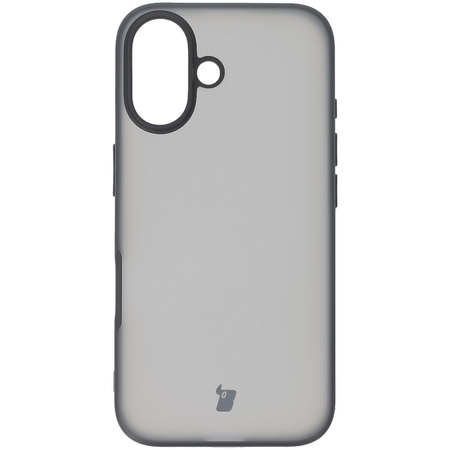 Etui Bizon Case Angelo do iPhone 16, półprzezroczyste z czarną ramką