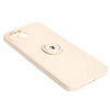 Etui Bizon Case Silicone Ring Sq do iPhone 15 Plus, beżowe