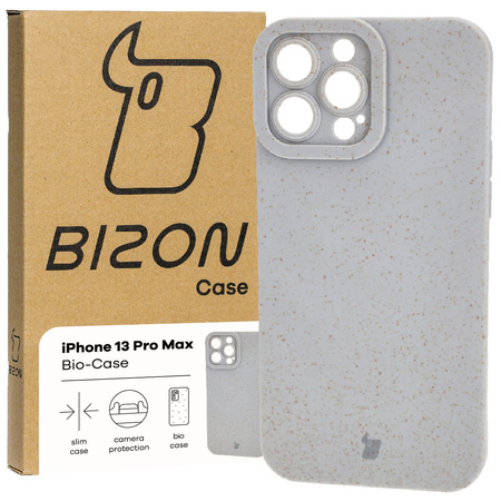 Ekologiczne etui Bizon Bio-Case do iPhone 13 Pro Max, szare