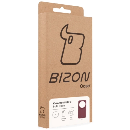 Silikonowe etui Bizon Soft Case do Xiaomi 15 Ultra, ciemnofioletowe