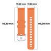 Pasek silikonowy do smartwatcha, Bizon Strap Watch Silicone Pro T, Quick Release 18 mm, pomarańczowy