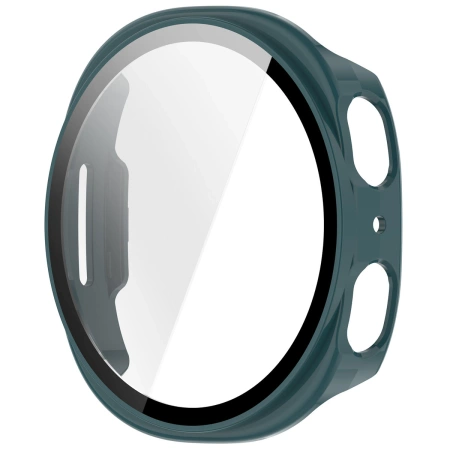 Etui ze szkłem do zegarka Bizon Case+Glass Watch do Samsung Galaxy Watch 8 44 mm, zielone
