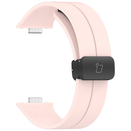 Silikonowy pasek Bizon Strap Watch Silicone L do Huawei Watch Fit 4 Pro/Fit 4/Fit 3, różowy