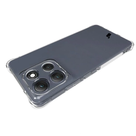 Elastyczne etui + 2x folia na ekran Bizon Case Clear Pack do Motorola Moto G86 Power 5G
