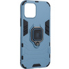 Etui Bizon Case Armor Ring do iPhone 12 / 12 Pro, niebieskie