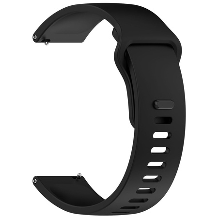 Pasek silikonowy do smartwatcha, Bizon Strap Watch Silicone Pro H, Quick Release 22 mm, czarny