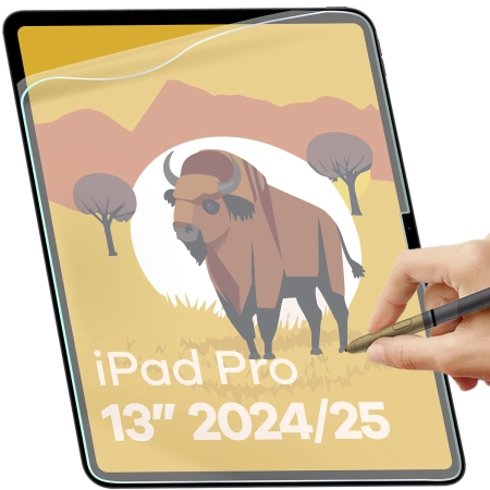Folia imitująca papier Bizon Film Tab Papirus Duo do iPad Pro 13" 2025 / 2024, 2 sztuki