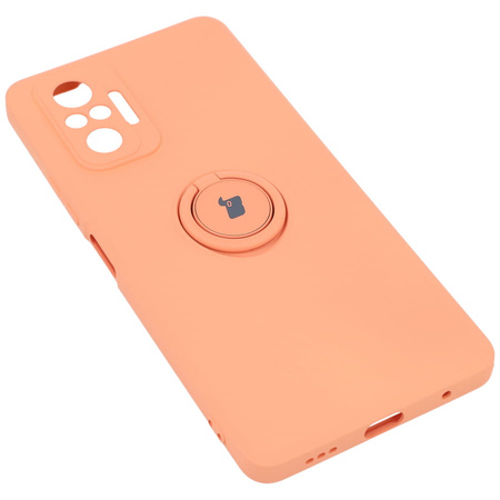 Etui Bizon Case Silicone Ring do Xiaomi Redmi Note 10 Pro, pomarańczowe