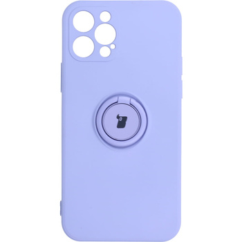 Etui Bizon Case Silicone Ring do iPhone 12 Pro, fioletowe