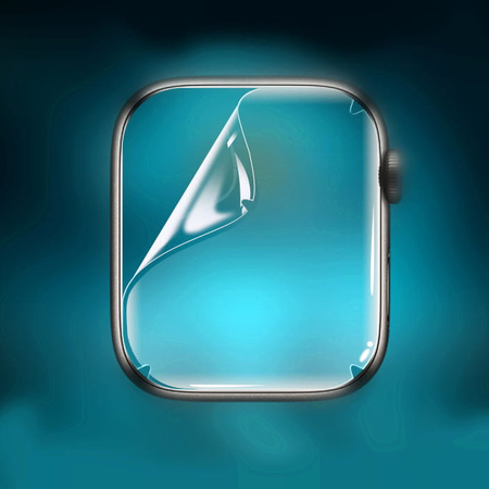 Folia hydrożelowa na ekran Bizon Glass Watch Hydrogel Duo, Apple Watch 8/7 45mm, 2 sztuki