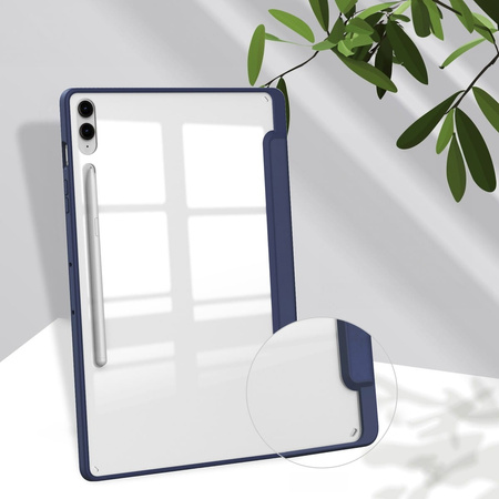 Etui Bizon Case Tab Clear Matt do Samsung Galaxy Tab S9 FE Plus, granatowe