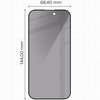 Prywatyzujące szkło hartowane Bizon Glass Edge Shadow do iPhone 14 Pro, przyciemniane z czarną ramką