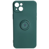 Etui Bizon Case Silicone Ring Sq do iPhone 15 Plus, ciemnozielone