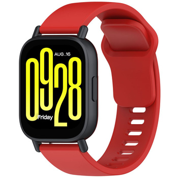 Pasek silikonowy do smartwatcha, Bizon Strap Watch Silicone Pro H, Quick Release 22 mm, czerwony