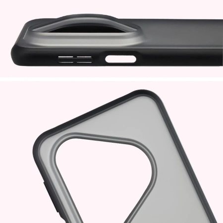 Etui Bizon Case Angelo do Huawei Pura 80 Pro / Pro Plus, przydymione z czarną ramką