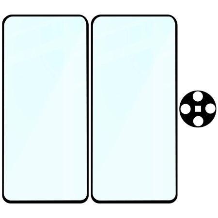 2x Szkło + szybka na aparat Bizon Edge 2 Pack do Oppo Find X8 Pro