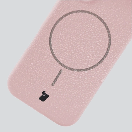 Silikonowe etui z pierścieniem magnetycznym Bizon Soft Case Magnetic do iPhone 17, jasnoróżowe