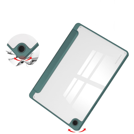 Etui Bizon Case Tab Clear Matt do Galaxy Tab A9 Plus, ciemnozielone
