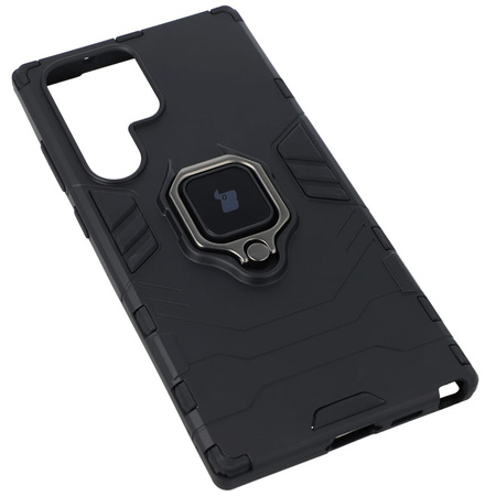 Etui Bizon Case Armor Ring do Samsung Galaxy S23 Ultra, czarne