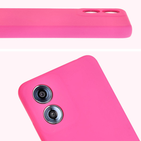 Silikonowe etui Bizon Soft Case do Motorola Moto G04, neonowo-różowe