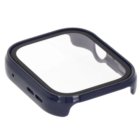 Etui ze szkłem do zegarka Bizon Case+Glass Watch do Huawei Watch Fit 4, niebieskie