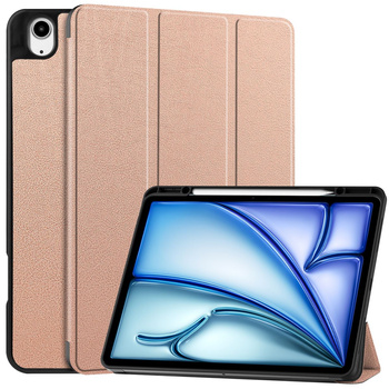 Etui Bizon Case Tab Lizard do iPad Air 13" 2024, różowozłote