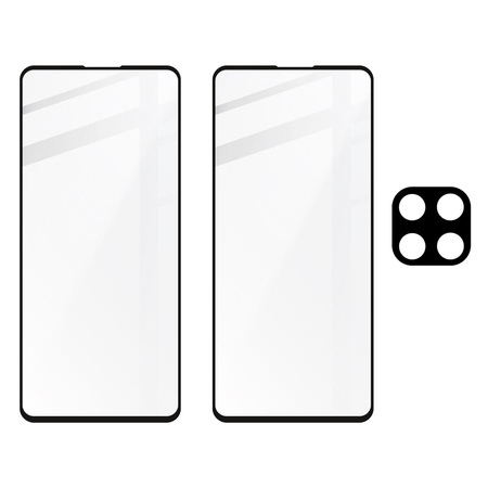 2x Szkło + szybka na aparat Bizon Edge Pack do Galaxy M53 5G
