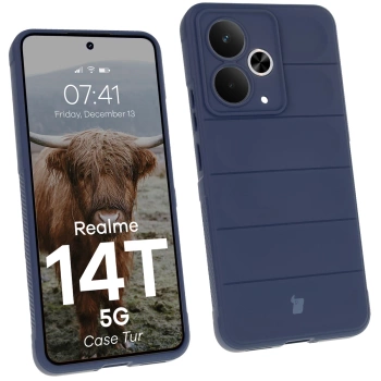 Pancerne etui Bizon Case Tur do Realme 14T 5G, granatowe